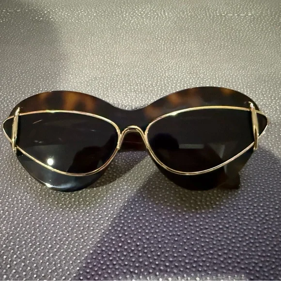 Loewe Double Frame Brown Sunglasses in Excellent Condition - Picture 3 of 11